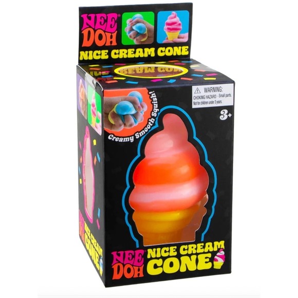 NEE DOH Other - ORANGE-NIB Viral Squishy Squish Needoh Nice Ice Cream Cone - 100% AUTHENTIC